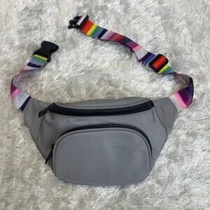 Rainbow Pride Gray Bright Stripes Fanny Bag Belt Bag LIKE DREAMS
